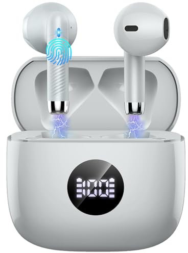 Wireless Earbuds, Bluetooth 5.4 Headphones Deep Bass, in Ear Earphones with ENC Noise Cancelling Mic, 40H Playback Earbuds with Mini Case, IP7 Waterproof Wireless Ear Buds with LED, USB C Charging