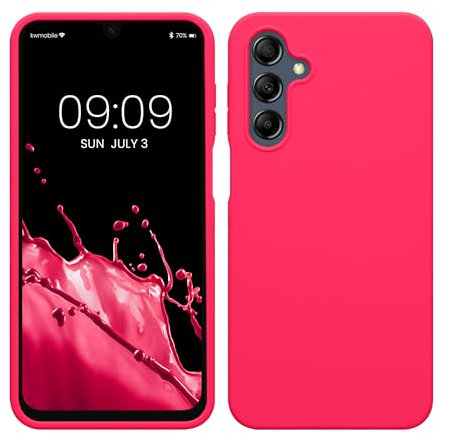 kwmobile Cover per Samsung Galaxy A16 5G Custodia - Back Case per Smartphone in Silicone TPU - Protezione Gommata - rosa shocking