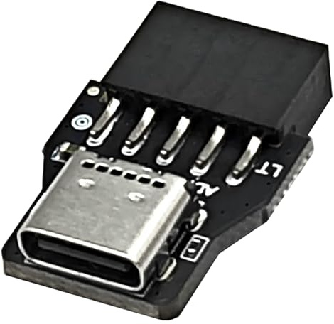 Adaptateur d'extension USB 2.0 9 broches femelle vers USB C pour carte mère USB 2.0 9 broches 2.54