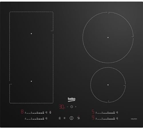 Beko HIIP64530UFT 60cm Induction Hob - Black Glass