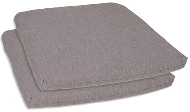GO-DE Textil Bequeme und attraktive Polsterauflagen für Hochlehner-, Mittellehner- und Niederlehner-Gartenstühle, Sitzkissen (Einzelset, Uni Taupe, Sitzkissen Selina Gartenstühle)
