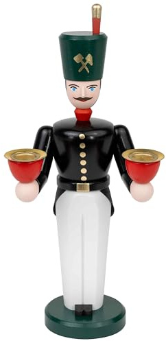 Seiffener Volkskunst Schalling | Lichterfiguren Erzgebirgsfiguren | Erzgebirgskunst Weihnachtsfiguren | Bergmann 21 cm