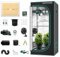 Mars Hydro Growzelt Komplettset,TS1000 Dimmbar Grow Lampe,80X80X160cm1680D Hoch Reflektierend Mylar Grow Box Komplettset,mit 4 205 CFM Ruhiges und Effizientes Belüftungssatz,10-Gang-Lüfter