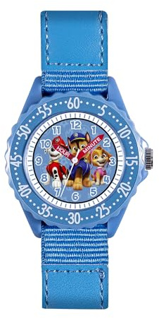 Paw Patrol Time Teacher Zifferblatt Quarzuhr mit Klettverschluss für Kinder