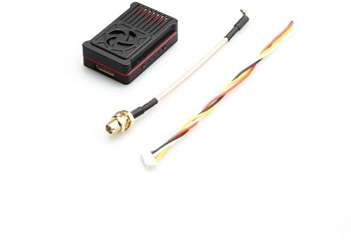 Kavolet 5,8 G FPV VTX-Videosender mit Großer Reichweite für Ferngesteuerte Quadrocopter mit Antenne (Schwarz #-1)