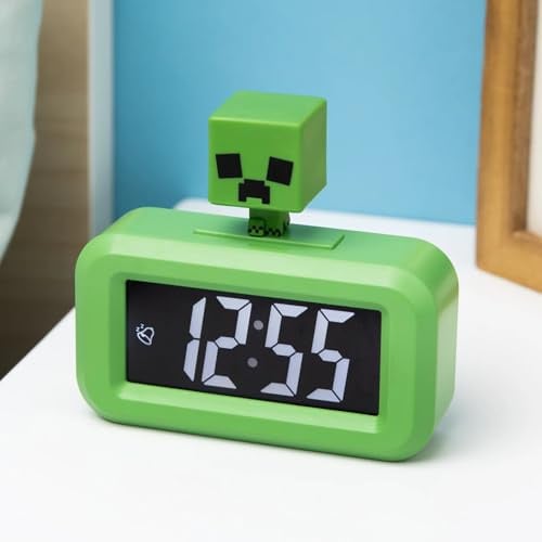 Paladone Y Buro Creeper Minecraft Tischwecker, Grün, Original