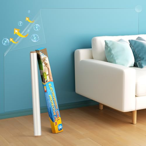 Loiion Mate Película Protectora de Paredes Electrostática, 60x1000cm | Salpicaduras Comedero Perro, Electroestática Lámina Salpicaduras Cocina, Protector Pared Invisible Cocina, Muebles, Oficina