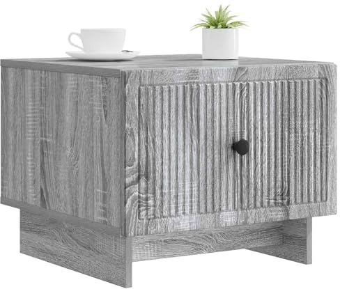 vidaXL Couchtisch Graues Sonoma 49 x 50 x 40 cm Holzwerkstoff, Stylischer Couchtisch, Vintage-Rechteckdesign, viel Stauraum, moderner Look, praktische Oberfläche für zu Hause