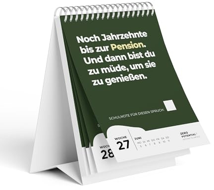 Demotivierender Lehrerkalender Schuljahr 2026/2027 | 52 Wochen mit 52 unmotivierendenden Sprüchen für Lehrer - Witzige Geschenkidee für Lehrerzimmer Deko, Kollegium (Grün 2026, A6)