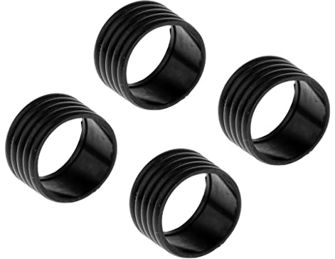 4pcs Profi Finishing Rings Abschlußgummi Abschlußringe für Griffband, Schwarz