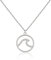 GD GOOD.designs Damen Halskette mit rundem Wellenanhänger (45cm lang) Wave Schmuck Strandschmuck Badeschmuck Gold goldene goldfarben Damenhalskette Damenkette Damenschmuck