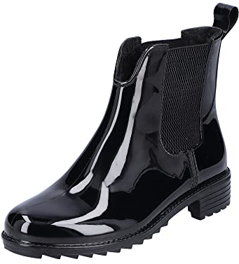 Rieker Damen Chelsea Boots P8280, Frauen Stiefeletten,Bootee,Booties,halbstiefel,Kurzstiefel,uebergangsstiefel,schwarz (04),38 EU / 5 UK