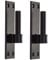 Merriway BH06846 (2 Pcs) Gate Hinge Brackets 13mm Pin Heavy Duty Wrought Iron Black - Pack of 2 Pieces