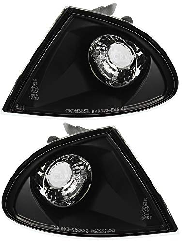 Design Blinker Set für 3er E46 Bj. 98-01 Klarglas schwarz Limousine Touring