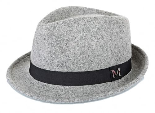 Gitter Filz Fedora Hut Vintage Style Casual Jazz Cap für Männer