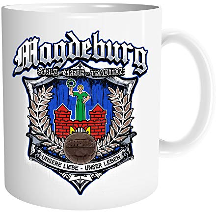 Uglyshirt89 Für Immer Magdeburg Tasse | Kaffeetasse Teetasse Geschenk Sport Fussball Stadt Fan