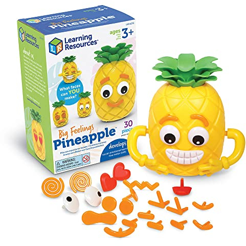 Learning Resources Ananas „Große Gefühle“, Sozio-emotionales Spielzeug, Kreatives Spiel, Körperbewusstsein, Geschenke für Kinder ab 3 4 5 6 Jahren, Jungen und Mädchen