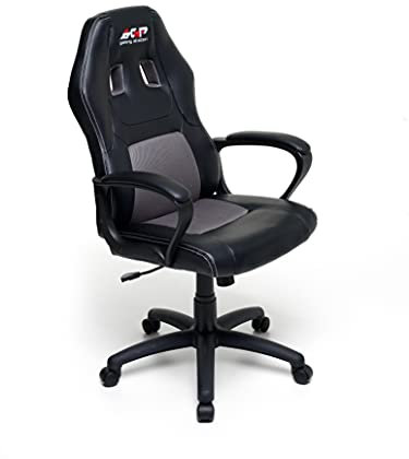 SGP Gaming Station Corners Poltrona Racing, Pelle Sintetica, Grigia, M