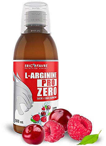 L-ARGININE PRO ZERO - L Arginine Musculation Vegan liquide 500 ml - L-Arginine 100% pure, efforts intenses et récupération - Laboratoire Français Eric Favre - Fruits Rouges