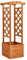 vidaXL Tannenholz Pflanzkasten mit Spalier Gartenspalier Rankhilfe Rankgitter Blumenkasten Blumenkübel Rankgestell Rosensäule 49x39x130cm
