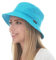 The Hat Depot Jeans-Baumwolle & leicht, schnell trocknend, verstaubarer Bucket Sonnenhut, 2. Hell: Türkis, S/M