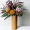 Vase for Flowers - Tempered Metal - 23cm Tall Flower Vase (Gold)
