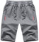 Tansozer Kurze Hosen Herren Shorts Sommer Sport Shorts Jogginghose Kurz Herren Baumwolle Gym Sweat Running Fitness Shorts Herren Jogging Kurze Hose Männer Grau 3XL