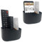 SUNFICON Adhesive Remote Control Holder 2 Pack Wall Mount Media Player Controller Holder Universal TV Remote Organiser Caddy Box Hollow Bottom Easy Phone Charging Home Office Desk Nightstand Black