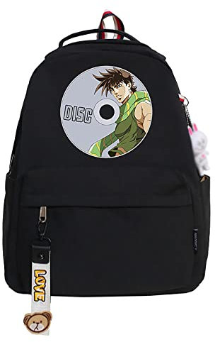 jiminhope JoJo's Bizarre Adventure Rucksack Anime Pochita Print Kleiner Anhänger Reißverschluss Reiserucksack Niedliche Cartoon Student Tasche für Jungen Mädchen
