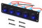 RUNCCI-YUN 12V pannello interruttore,Pulsante Interruttore Rotondo,12-24V 5 Gruppi Pannello interruttori a levetta LED,Pannello Interruttori a Bilanciere per Auto, Barca, Camion (Blu)
