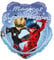 Party Factory `Miraculous´ Folienballon, Ø45cm, blau, Ladybug und Cat Noir, Superhelden Heliumballon zum Geburtstag