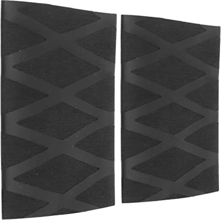 UBEF 2 Pack Adhesive Polyolefin Tennis Racket Tape Soft Medium Hardness Heat Shrink Tennis Racket Grips Fishing Rod (Black)