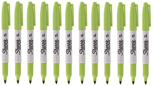 Newell Brands Sharpie Fine Point Permanent Marker Limited Edition Martian Green 12 Pack