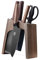 MITSUMOTO SAKARI 6 Pcs Juego de Cuchillos Cocina Japoneses Profesionales, Cuchillos Basicos Cocina Alemán de Aleación de Acero Premium y Tijeras Desmontables, Set Cuchillos con su Propio Afilador