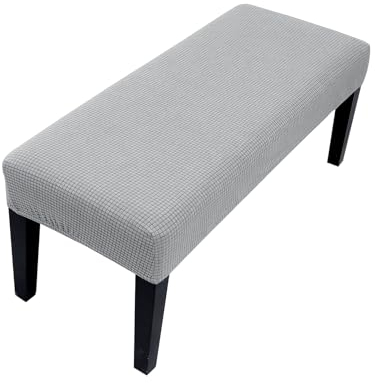Lollanda Universal-Bezug für Esszimmer-Bank, Stretch Dining Bench Cover, Elastische Stretch Husse für Hotel, Bankett, Restaurant, Wohnzimmer, Schlafzimmer (Hellgrau)