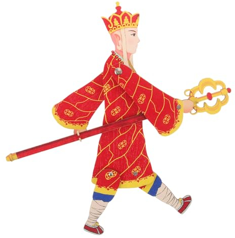 Toyvian 1 Satz Journey to The West Schattenpuppenspiel Handpuppen Für Kleinkinder 1-3 Schattenfiguren Für Kinder Chinesische Geschichte Handpuppen Puzzle-Spielzeug Hölzern Guter Mann