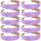 Wecoe Confezione da 10 cerchietti in raso largo 3,3 cm, viola chiaro, per donne e ragazze, antiscivolo, alla moda, accessori per capelli fai da te per feste e costumi, accessori per capelli per donne