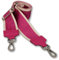 BRISE Taschengurt für Damen & Herren, 5cm Breiter Schultergurt, Verstellbarer 80-130 cm Taschenriemen aus Polyesterstoff und Leder, Stylischer Riemen mit 360 Drehbarer Kopf (Silber - Pink)