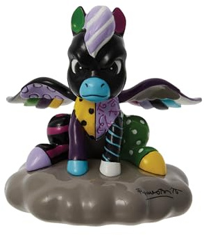 Enesco Disney Britto Fantasia Angry Pegasus sitzend auf Wolke, Miniaturfigur, 8,4 cm, Mehrfarbig