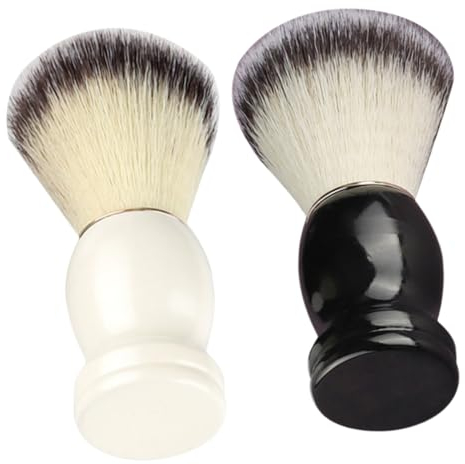 2 Juegos De Brochas De Afeitar Con Mango De Madera Para El Cuidado De La Barba Masculina (2 Unidades)