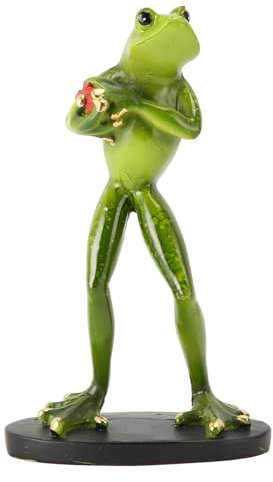 HOKZYHOUSE Frosch-Statue, Re Sin Sports Frosch-Figur, Dekoration, Skulptur-Statue, Kunsthandwerk für Draußen, Garten, Terrasse, Rasen, Bonsai, Veranda(Rugby)
