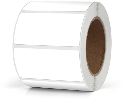 Meitaat Weiß Rechteckig Aufkleber 50 x 25MM Farbkodierung Selbstklebend Etiketten Umzug Rolle Ablösbar 500 Stück
