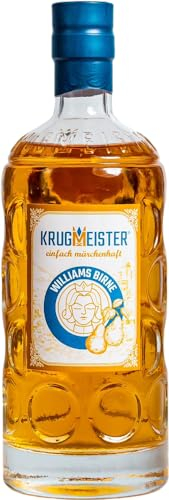 KRUGMEISTER Oktoberfest WILLIAMS BIRNE 41% VOL. – Schnaps Spirituose mit angenehmer Süße und fruchtigem Geschmack nach Birne - Birnenbrand - Masskrugflasche – 500ml