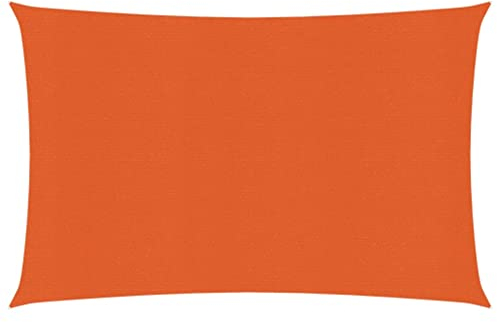 vidaXL Toldo de Vela HDPE Naranja 160 g/m² 3x4 m, Vela Parasol, Lona Vela Solar, Protector Solar, Velas Parasol, Lona Vela Solar, Protectores solares