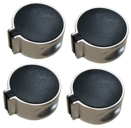 Veemoon 4pcs Metal Stove Gas Stove On-off Knob Sturdy Ignition Button Replacement for Gas Oven Burner Home Kitchen Accessory