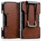 VULKIT Porte Carte Homme avec Pince à Billets Portefeuille Homme Mince RFID Anti Piratage Porte Carte Bancaire Metallique Rigide, Rétro Cuir Marron