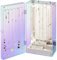 Lolalet Necklace Holder Organizer, Acrylic Jewelry Organizer with 24 Hooks, Rotating Clear Necklaces Display Box with Built-in Mirror, Dust-proof Jewelry Storage Case with Velvet Tray - Lasermirror
