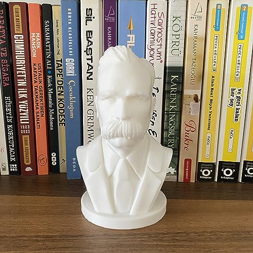 F. Nietzsche Büste, Bücherregal Dekor, Nietzsche Skulptur 15 cm