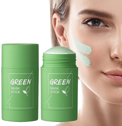 OunTechGlory 2PCS Green Tea Deep Cleanse Mask Stick, Deep Cleansing & Blackhead Remover, Green Tea Face Mask Stick, Moisturizes & Purifies Skin for Men & Women, Deep Cleansing Facial Pores for Skin