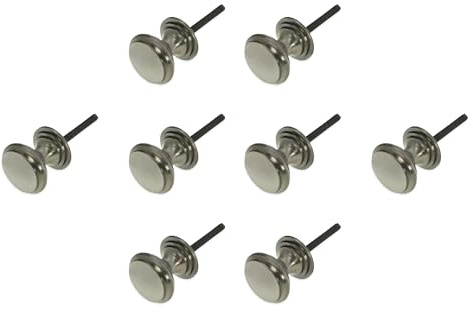 Infinity Decor Pack of 8 Black Old Style Cast Iron Antique Round Cabinet Knobs in 30mm – Suitable for Kitchen, Drawer, Cupboard, Dresser, Chest Door Furniture Pull